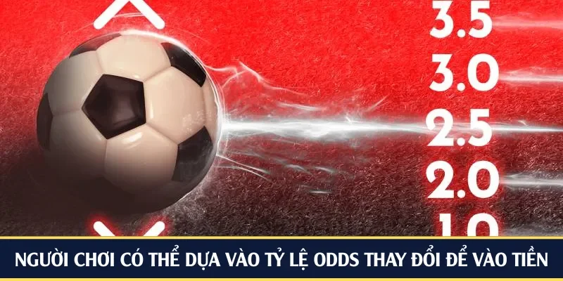 Người chơi có thể dựa vào tỷ lệ Odds thay đổi để vào tiền